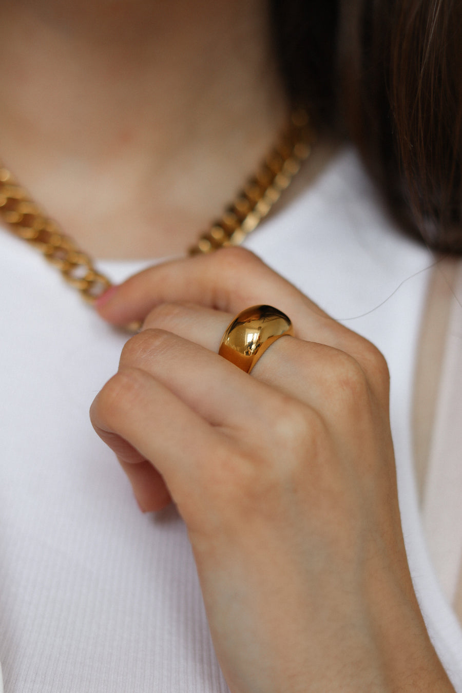 Amber Ring Gold